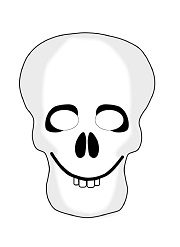 çocuklar için hazır kağıttan Korkunç Surat maskesi şablonu